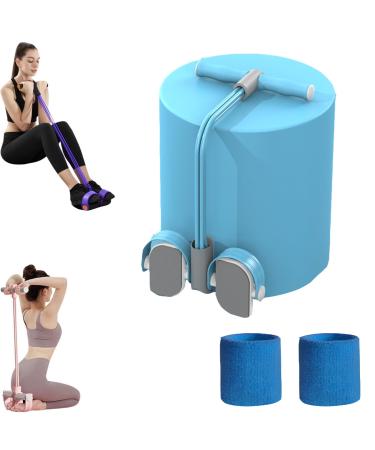 Multifunctional Pedal Puller Resistance Rope Tension Rope 6-Tube Elastic Yoga Pedal Puller Resistance Band for Arm Leg Exercise Bands Basic model Blue 4-tube