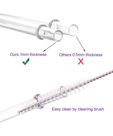 Dakoufish 11 inch Reusable Tritan Plastic Straws with Collapsible Storage Box & Cleaning Brush for 24 oz 30 oz 40oz Jars/Tumblers Pack of 3sets Clear 11 Inch straws and box (3sets) - Buy Online on SooperMarket.com