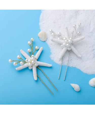 Barogirl Wedding Starfish Hair Pins Set - Bridal Beach Hair Accessories for Women/Girls (Silver) - Buy Online on SooperMarket.com