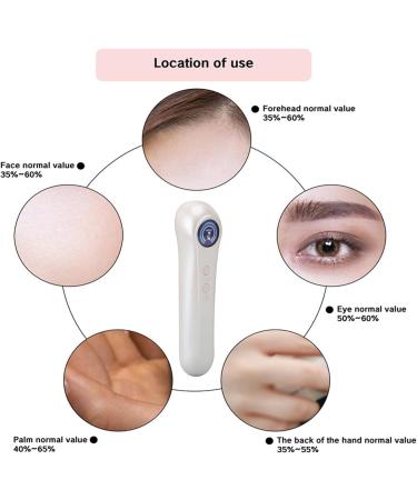 TYTOGE Facial Hydration Tester LCD Display Facial Skin Care Moisture Analyzer High Accuracy Integrated Water Oil Sensor Monitor - Buy Online on SooperMarket.com