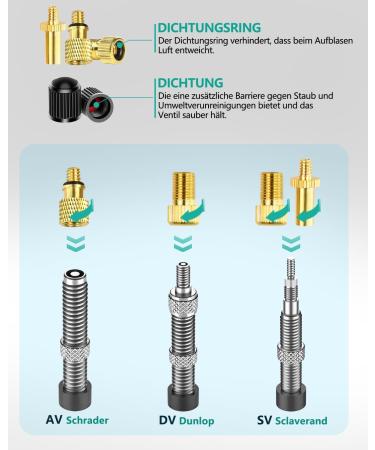 Baonuor Bicycle Valve Adapter Set - French & Schrader Valve Adapter for Easy Pumping | Universal Bicycle Air Pump Solution - Buy Online on SooperMarket.com