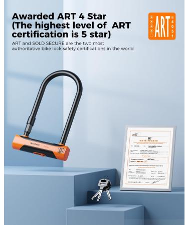 Sportne High-Safety Bicycle Lock - 18mm Anti-Theft Iron Lock with Key & 12mm x 1.8m Steel Cable | Certified Security for Ebikes - Buy Online on SooperMarket.com