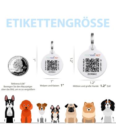 Personalized Dog Stamps & Engraved QR Code Tags | Customizable Pet Profiles | 2PCS-30MM | Ideal for Dogs & Cats | International Shipping - Buy Online on SooperMarket.com