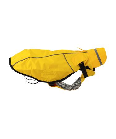 Jeggo Dry Dog raincoat for dogs with the zipper water and windproof to be opened on both sides breathable with inner lining for protection against cold (yellow 52 cm) yellow 52 cm