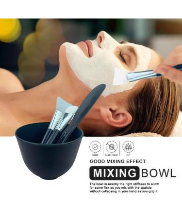 Premium 5-in-1 Face Mask Mixing Bowl Set - Spa Quality Tool Kit with Silicone Brush Soft Face Brushes Spatula & Measuring Scoop for Home Skincare - Buy Online on SooperMarket.com