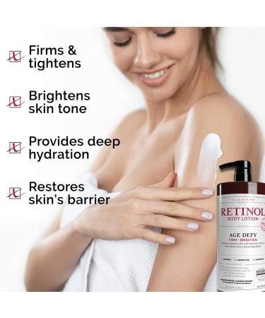 Rosen Apothecary Anti-Aging Retinol Body Lotion 960ml/32 fl oz - Caffeine Firms Skin, Boosts Collagen for Youthful Glow - Buy Online on SooperMarket.com