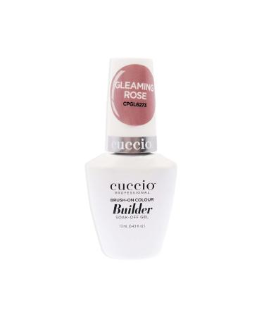 Cuccio Pro Brush-On Colour Builder Soak-Off Gel - Calcium Enriched - Easy Brush-On - Perfect Light Color - Reinforce Build Shape And Extend The Natural Nail - Gleaming Rose - 0.43 Oz Nail Polish Gleaming Rose 0.43 Fl Oz (Pack of 1)