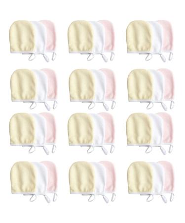 FRCOLOR 36 Pcs Makeup Remover Gloves Makeup Cloth Remover Towel Reusable Makeup Remover Cloths Eye Makeup Remover Puff Makeup Remover Mitt Facial Scrubber Fiber Cloth Pad Clean Assorted Colorx6pcs 12x9cmx6pcs