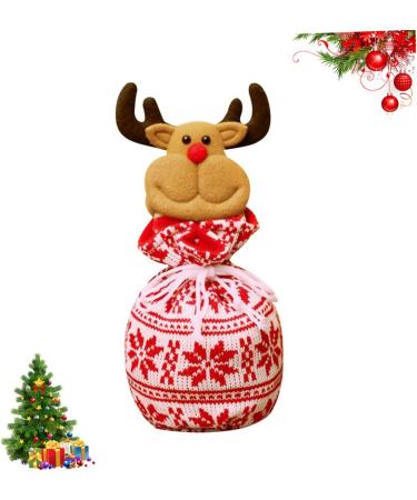 KOMBIUDA 1pc Bags Candy Christmas Hanging Adorable Ornament Knitted Kids Portable Storage Bag Elk - Buy Online on SooperMarket.com