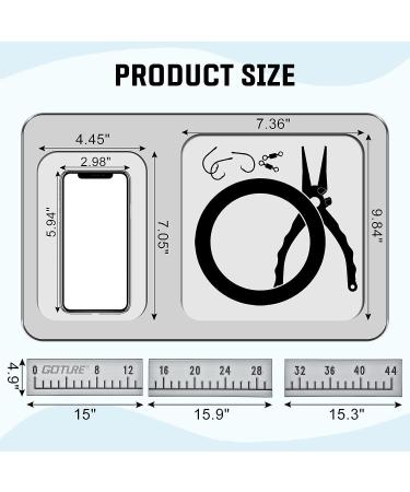 Goture 2 in 1 Boat Foam Fishing Ruler & Cell Phone Holder Kit - Adhesive Backing, Dash Accessory, Segmented Fish Measuring Board - Grey - Buy Online on SooperMarket.com