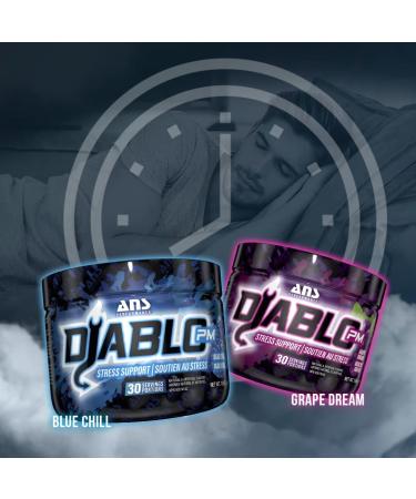 ANS Performance Diablo PM (30 Servings 5.29 oz) - Stress Relief Support - With Added GABA L Theanine L Carnitine Ashawaghanda - Delicious Flavours (Grape Dream) - Buy Online on SooperMarket.com