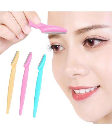 12-Pack Eyebrow Razor Set - Portable Trimmer & Face Hair Remover for Men & Women - Yellow Pink Blue - Buy Online on SooperMarket.com