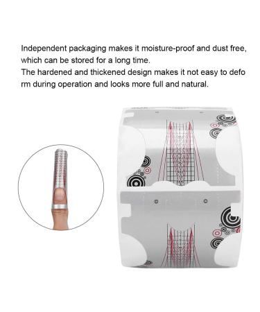 500 Pcs Self-Adhesive Nail Extension Stickers - Guide for UV Gel & Acrylic Nail Art Tips - Buy Online on SooperMarket.com