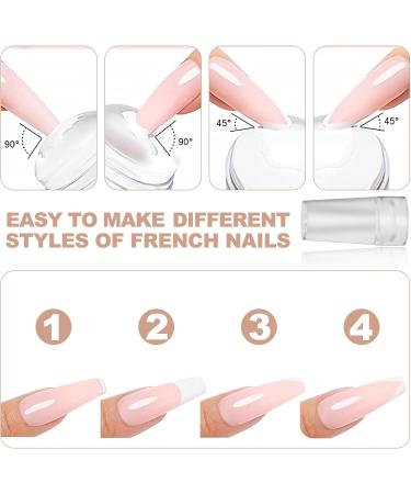 French Manicure Kit French Manicure Gel Polish Kit White Nail Polish French Tip French Manicure Gel Set with Nail Stamping Kit Soak Off UV/LED French Manicure Gift Set for Women Girl (Pink+Nude) - Buy Online on SooperMarket.com
