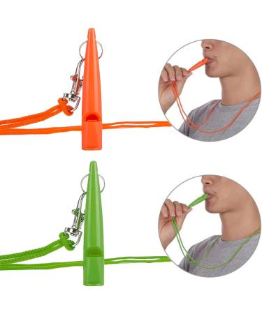Vigorola 2 pcs Dog Whistle with Lanyard ABS Plastic Dog Training Whistles for for Recall and Pets Training(Orange + Light Green) - Buy Online on SooperMarket.com
