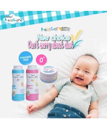 Reiscare Baby Powder - Rice Perfumed Floral Sweet | Talc-Free Formula for Smooth & Soft Baby Skin | 4.58 Oz/Pink - Buy Online on SooperMarket.com
