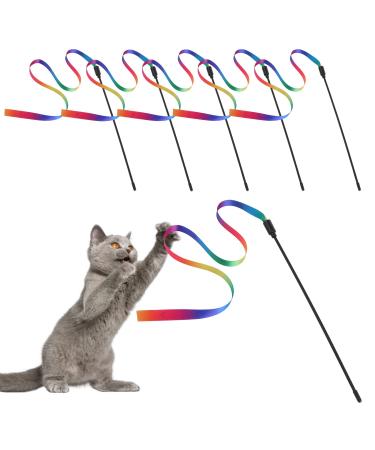 Molain cat toys interactive cat toys cat toys for interiors interactive pet toys for kitten training (5 sets rainbow cat string toys) 505410-cc rainbow color 5 pieces