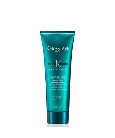 Kerastase Resistance Bain Therapiste Shampoo | Repairing Gel Shampoo | Soothing Texture for Itchy Scalp | Heat Protectant | With Protein for Weak Hair | For Over-Processed and Damaged Hair | 8.5 Fl Oz