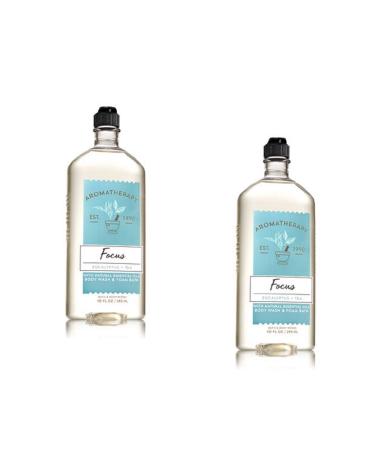Lot of 2 Bath & Body Works Aromatherapy Eucalyptus Tea Body Wash & Foam Bath 10oz.