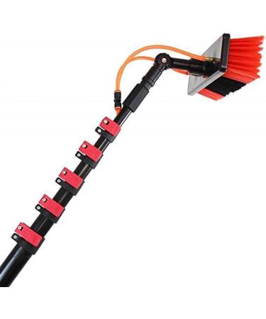 KMFVXZCN Telescopic Water Fed Wash Brush for Photovoltaic Panel Cleaning Trucks Windows Window Glass Wall (Color : 24ft/7.2m) (30ft/9m)