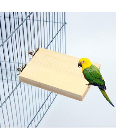 Bird Perch Stand Platform,Bird Perches Stand Toy, Wood Parrot Perch Stand Platform for Pet Parrot Budgies Parakeet Cockatiels Conure Lovebirds Rat Mouse Cage Accessories Exercise Toys (DK NAT)