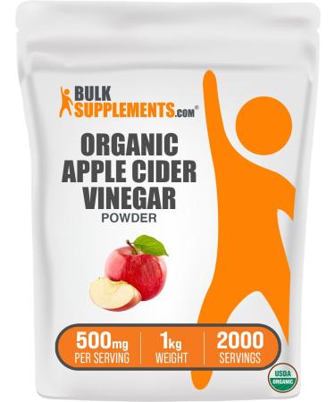 BULKSUPPLEMENTS.COM Organic Apple Cider Vinegar Powder - Apple Cider Vinegar Supplement ACV for Digestive Support Apple Cider Vinegar Organic - Vegan-Friendly 500mg per Serving 1kg 2.2 Pound (Pack of 1)