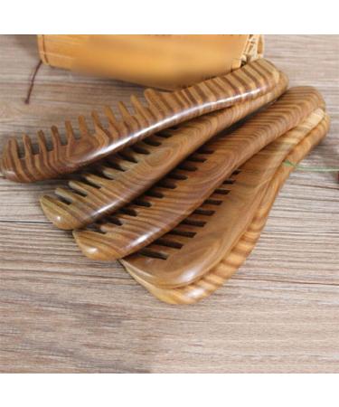 Comb 1PC Fashion Handmade Wooden Sandalwood Hair Comb Head Massager Hairdressing Tool Wide Tooth Comb wooden comb - Buy Online on SooperMarket.com