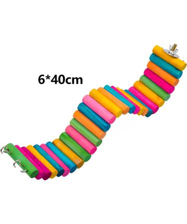 NAUZE Hamster Ladder Hamster Toys Hamster Entertainment Facilities Wooden Pet Ladder Ladder for Small Pet (Multicolor) Colour - Buy Online on SooperMarket.com