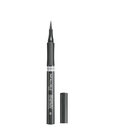 L'Oreal Paris L’Oreal Paris Makeup Infallible Grip Precision Felt Eyeliner, Smudge Resistant, Long Lasting Waterproof Eyeliner, Grey, Grey, 0.03 fl oz Grey 0.03 Fl Oz (Pack of 1)
