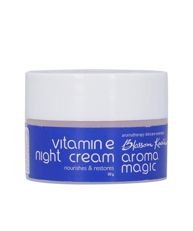 Aroma Magic Vitamin E Night Face Cream | Anti Aging Facial Moisturizer | Overnight Nourishing & Restorative Cream | for Healthy & Radiant Glow | 1.76 Oz (50g)