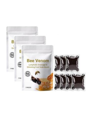 3 bags Foot Spa Soak Beads for Stress Relief Bee Bath Foot Soak for Hard Skin Healthy Feet Skincare Set for Women Bee venoms Slimming Bead Bags