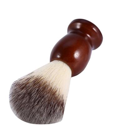 Premium Shaving Brush for Men - Beard Grooming with Nylon Hair & Wooden Handle | Ideal for Home & Travel - Buy Online on SooperMarket.com