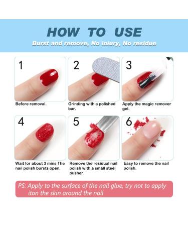 Nail Polish Gel Remover (2 Pack) - Quick & Easy Soak Off in 3-5 Minutes, Non-Irritating Formula, No Damage to Nails - Buy Online on SooperMarket.com