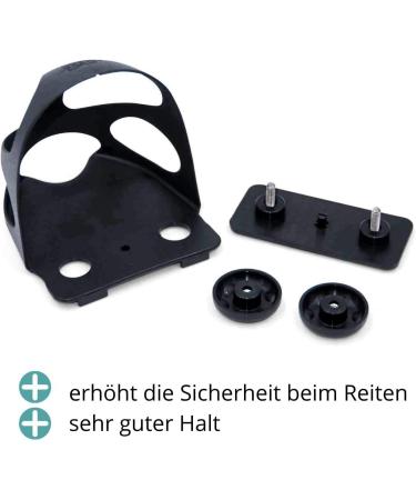 Compositi Stirrup Insert with Slip Protection - 1 Pair (2 Pieces) for Children | Black Safety Stamping Iron Insert with Cap - International Shipping Available - Buy Online on SooperMarket.com