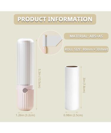 Compact Lint Roller - 150 Sheets Portable Pet Hair Remover for Clothes & Furniture - Includes Handle & 5 Refills (Pink) - Ideal for Travel & Home Use - Buy Online on SooperMarket.com