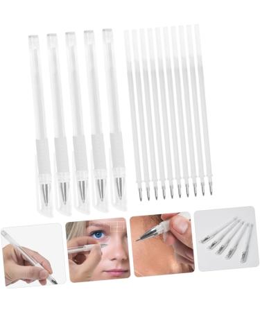 MUSISALY 1 Set Fixed Point Line Pen Brow Pencil Mark Pens Portable Marking Pen Tattoos Marker White Plastic 15.00X0.80X0.80CM White - Buy Online on SooperMarket.com