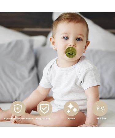 Botiniv Baby Beißring Schnuller - 10 PCs Calming Pacifier for Newborns | Portable Design for Breastfed Babies - Ideal for Ages 6 Months to 3 Years - Green - Buy Online on SooperMarket.com