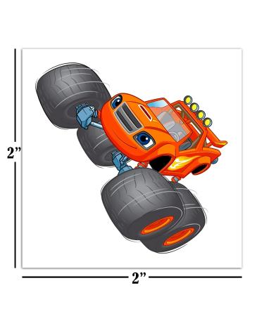 Blaze and the Monster Machines Temporary Tattoos Party Favors Bundle - 70+ Pre-Cut Individual 2x2 Blaze Temporary Tattoos - Kids Boys Girls - Blaze Party Supplies - Made in USA - Buy Online on SooperMarket.com