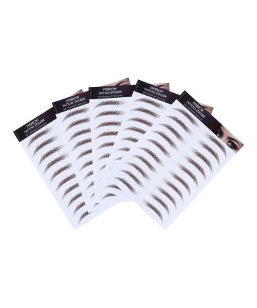 NOLITOY 5pcs Eyebrow Stickers Temporary Brow Tattoos Fake Eyebrows Eyebrow Tool 6d Eyebrow Trimming The Lazy