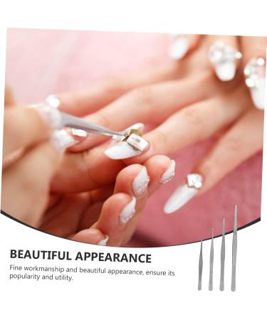 Buy Angoily 8 Pcs Tweezers Set - Stainless Steel Jigsaw Round Head Tissue Pliers - 30x1.5cm - International Shipping - Buy Online on SooperMarket.com