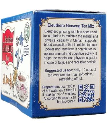 Dr Chen Eleuthero Siberian Ginseng Root with Green Tea Traditional Natural Herbal Tea Blend 20 Teabags - Buy Online on SooperMarket.com