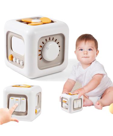 Aszaui Montessori Toys from 1 year baby toys 6-in-1 switch fan mirror buttons learning drawers as a fidget toys motor cubes Experience for babies and toddlers 1 2 3 4 years
