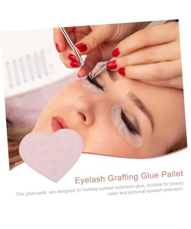Mipcase Eyelash Adhesive Station - 2pcs Eyelash Extension Pads & Magnetic Holder - Pink Glass Crystal Gasket for False Lashes - Buy Online on SooperMarket.com