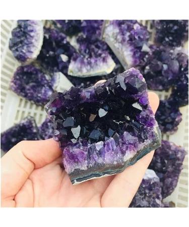 Stone Crafts Purple Feng Shui Natural Amethyst Crystal Quartz Drusy Geode Cluster Stone Decoration Ornament kaixun 1PC 40g-55g - Buy Online on SooperMarket.com