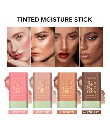 Multi-Use Tasted Moisture Bronze Stick | Soft Cream Blush Contour & Highlighter | Beach Glow Makeup Stick for All Skin Types - Buy Online on SooperMarket.com