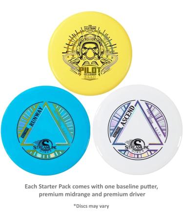 Streamline Discs 3-Disc Premium Disc Golf Starter Set - Assorted Colors and Models - Buy Online on SooperMarket.com