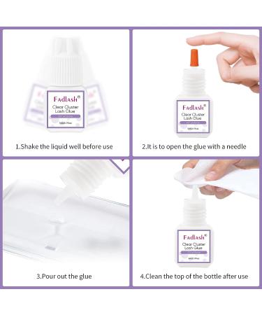 Cluster Lash Glue Clear | 7-15 Days Retention | Fast-Drying | Waterproof | DIY Lash Extension Glue | 5ml - Buy Online on SooperMarket.com