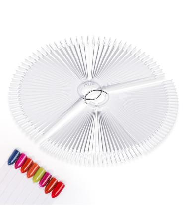 100 pieces transparent nail tips fans for nail presentation and nail art perfect nail design presentation and practice