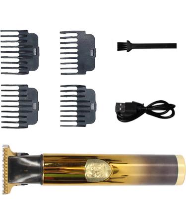 Dous T9 Electric Hair - T-Electric Cordless Beard Trimmer Cordless T-Hair Trimmer for Mustaches Nose Hair Grooming with 4 Guide Comb Gold Black - Buy Online on SooperMarket.com