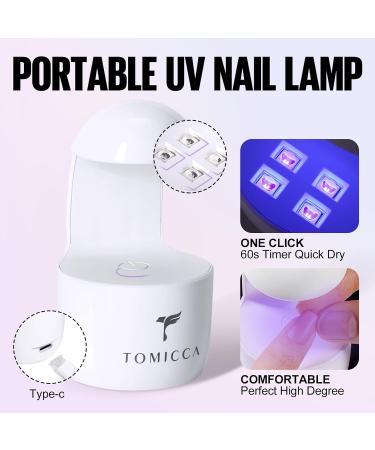 TOMICCA Soft Gel Nail Tips and Glue Kit - 3 in 1 Coffin Nail Tips, Gel Glue, Top Coat, and UV LED Lamp - DIY Nail Art Extension Kit - Buy Online on SooperMarket.com